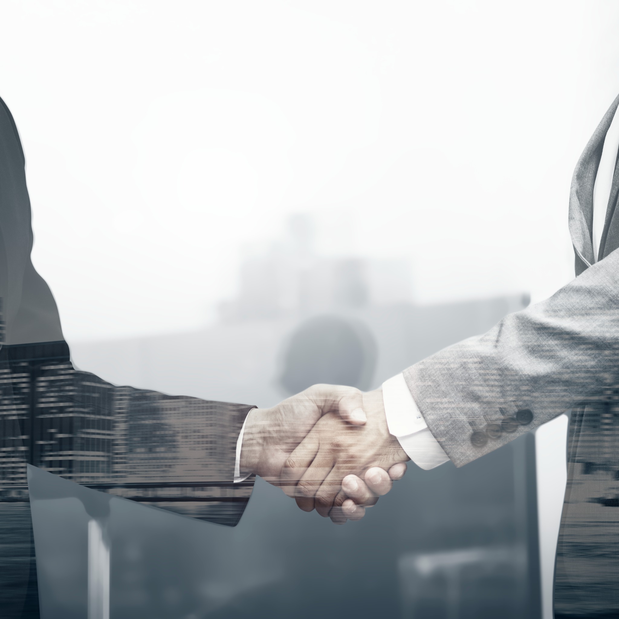 Business partners shaking hands